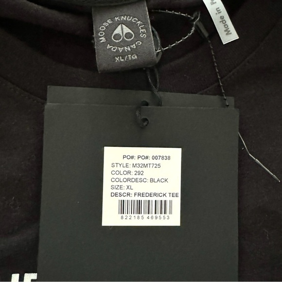 Moose Knuckles Frederick Men’s Logo graphic-print Cotton T-shirt size X-Large - Picture 8 of 8